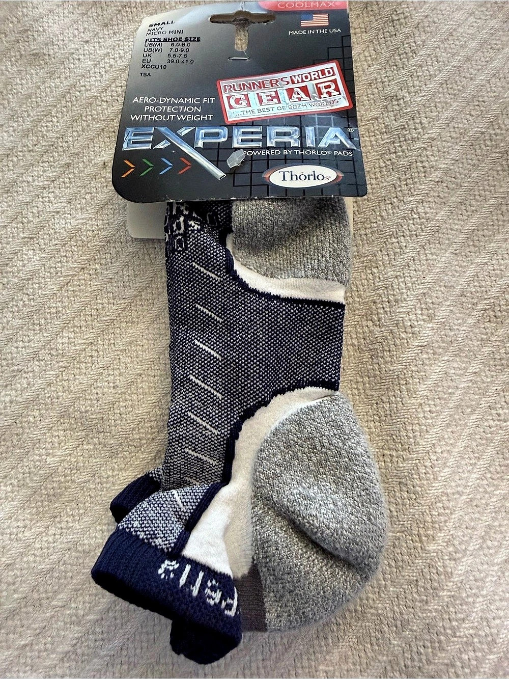 Thorlos Experia Coolmax Athletic Socks Small NWT